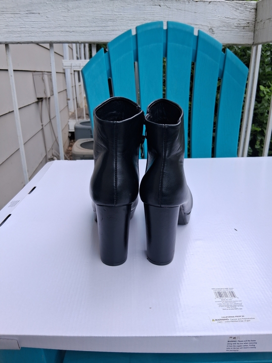 Shoes - Black Women's High Block Heel Ankle Boots
